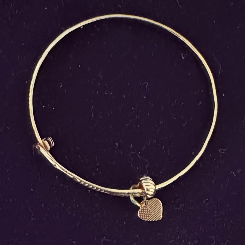Alex and Ani Rose Gold Heart Charm Bracelet